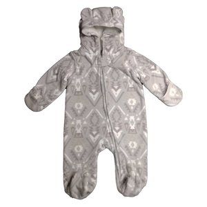 Carter's Gray Footed Onesie With Hood Size US 6M